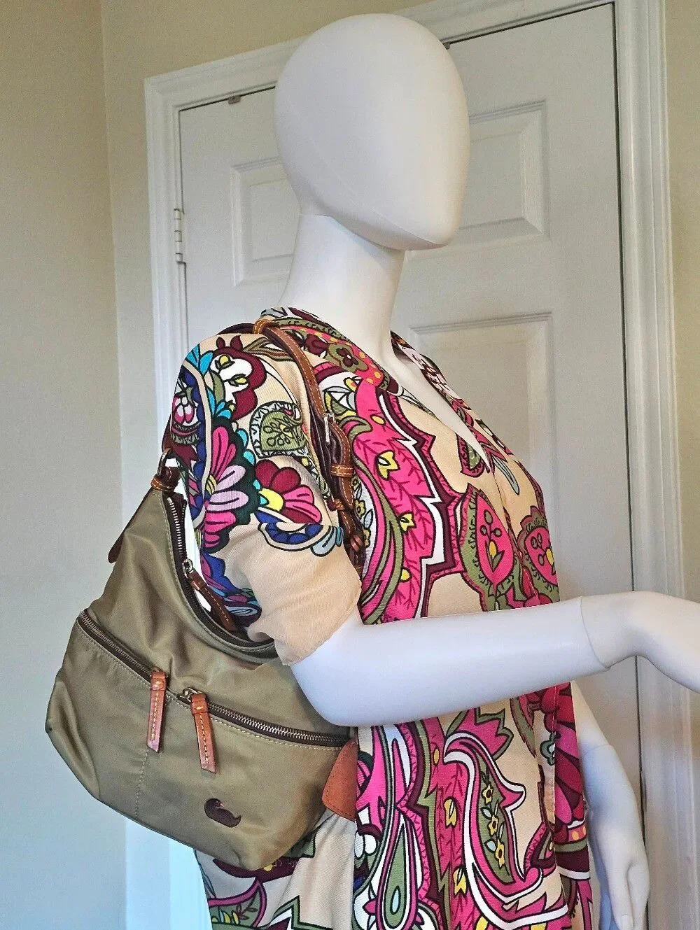 Dooney & Bourke Olive Hobo Bag - Vintage
